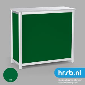 Balie open donkergroen