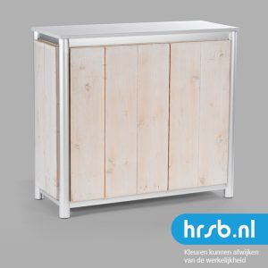 Balie afsluitbaar white wash