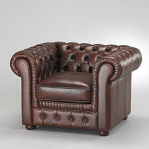 Fauteuil CHESTERFIELD roodbruin